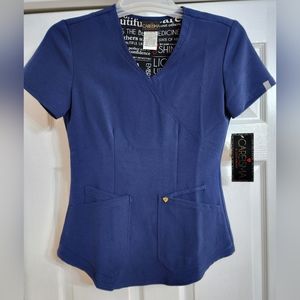 Careisma By sophia vergara Scrub Top. Navy Size XS. NWT. (A18)